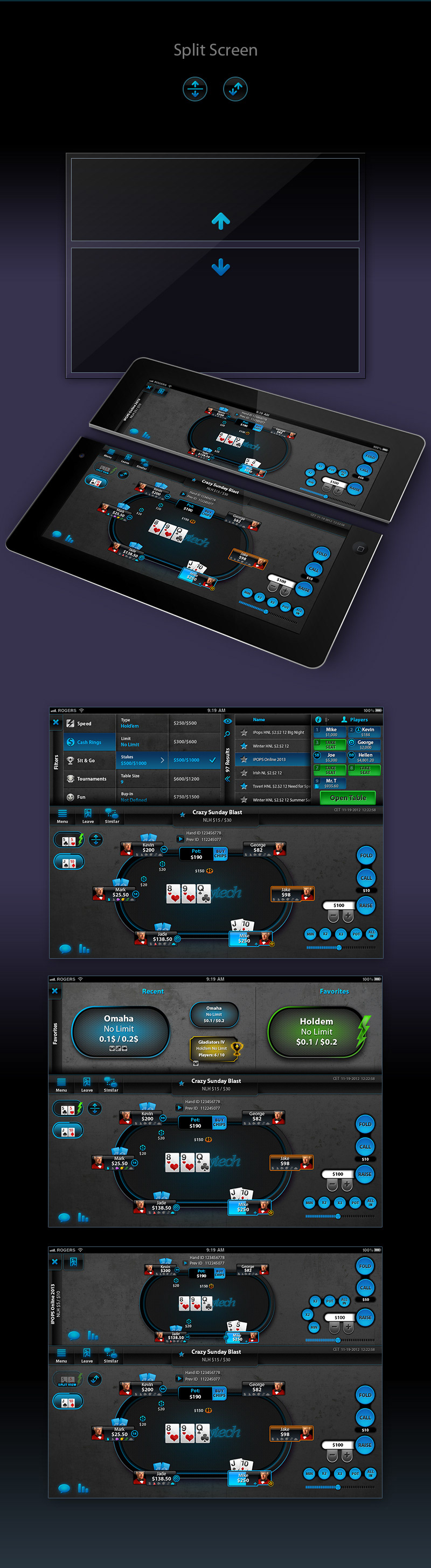פוקר לטאבלט של Playtech, תמונה 2